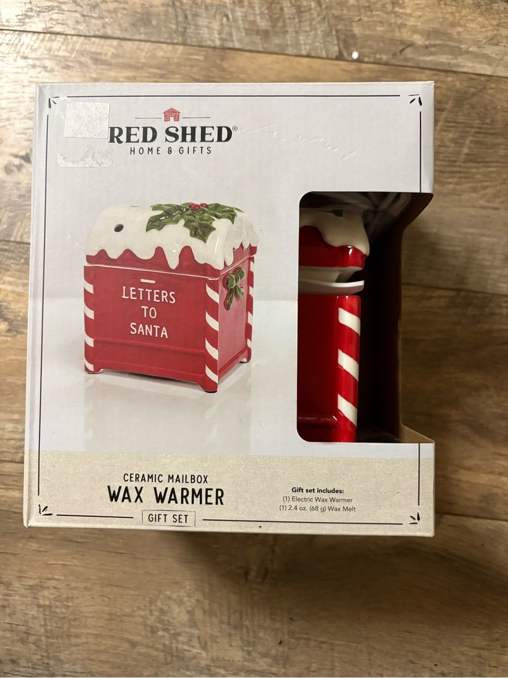 Red Shed Red 'Letters to Santa' Ceramic Mailbox Wax Warmer